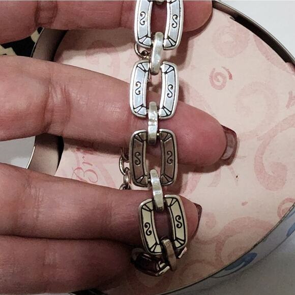Brighton scrolled etched star charm link bracelet new!!! - Picture 4 of 6